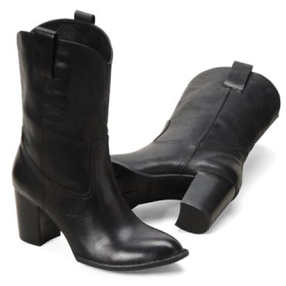 Born Women Allegra Leather Comfort Heels shoes boots sz 8